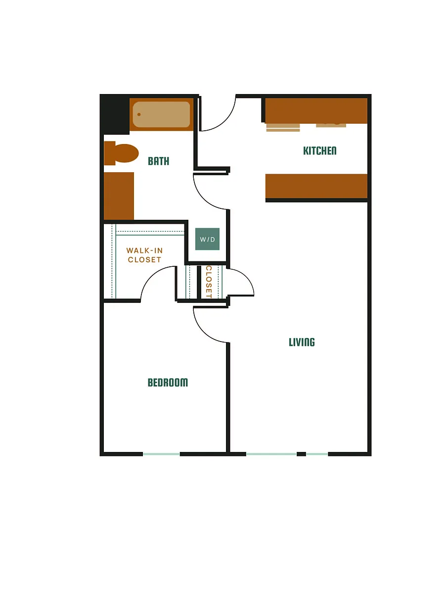 Floor plan 1X1 - C1