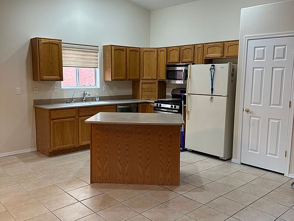 kitchen with island and pantry