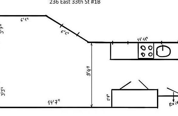 2nd image of 236 E 33rd St APT 1B