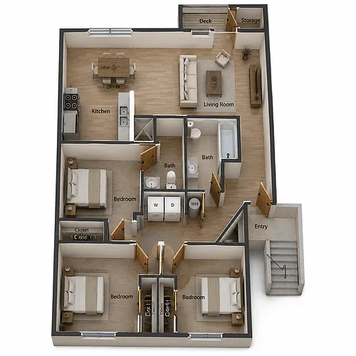 Floor plan 3 Bedroom
