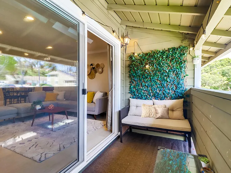This cozy balcony might be your next favorite spot to unwind after a busy day