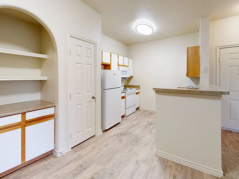 Modern Kitchen Layout at Willowbend Apartments in San Antonio, TX