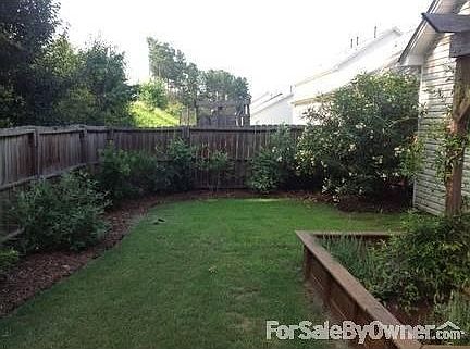 Backyard - fence and plant boxes