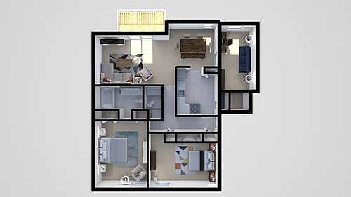 Floor plan 2 Bedrooms
