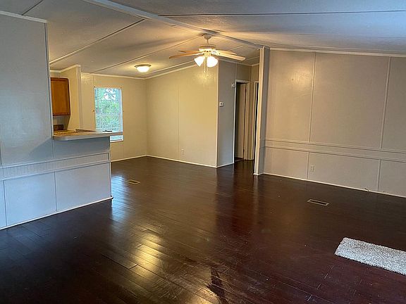 Living room and dining room