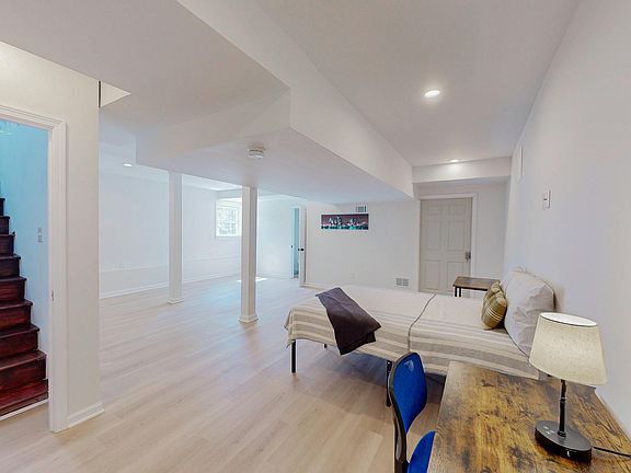 Private exterior entrance, stairs to the kitchen.