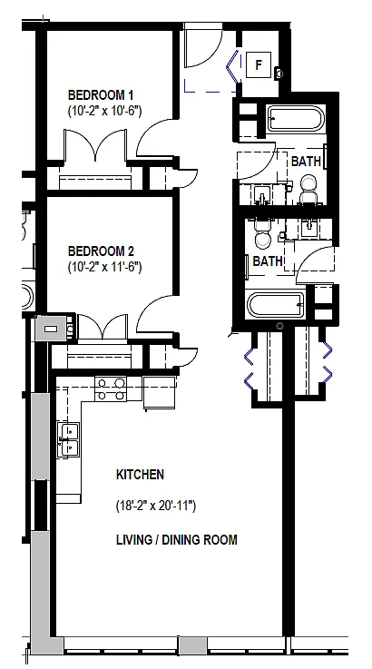 Floor plan Milton-105