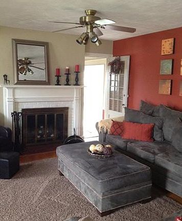 Living Room w/wood burning fireplace