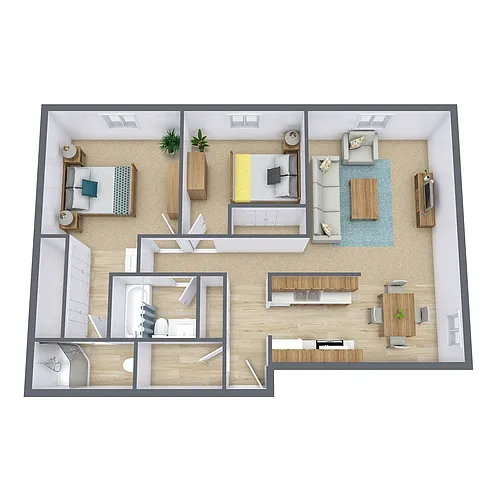 Floor plan Two Bedroom 2175A