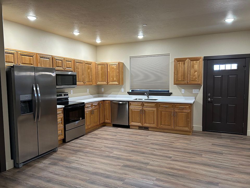 Kitchen with stainless steel appliances