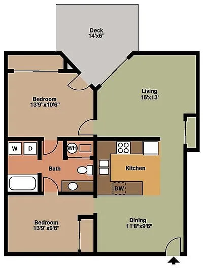 Floor plan Woodlawn Crossing- Flat