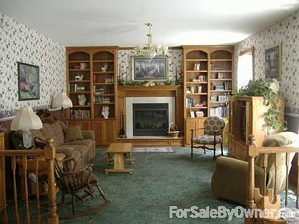 great room with fireplace