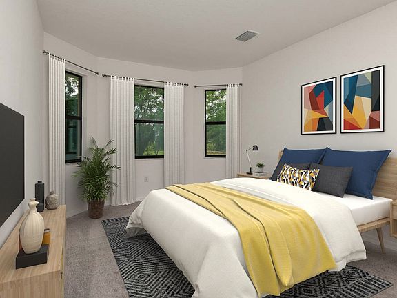 Juno new home plan owner s suite with optional bay window William Ryan Homes Tampa
