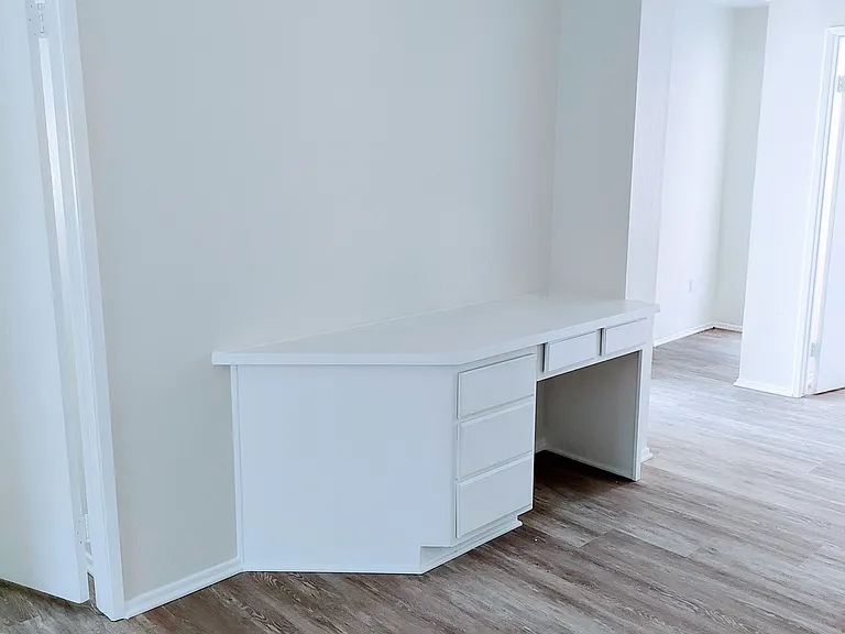 Upstairs hallway: built-in desk
