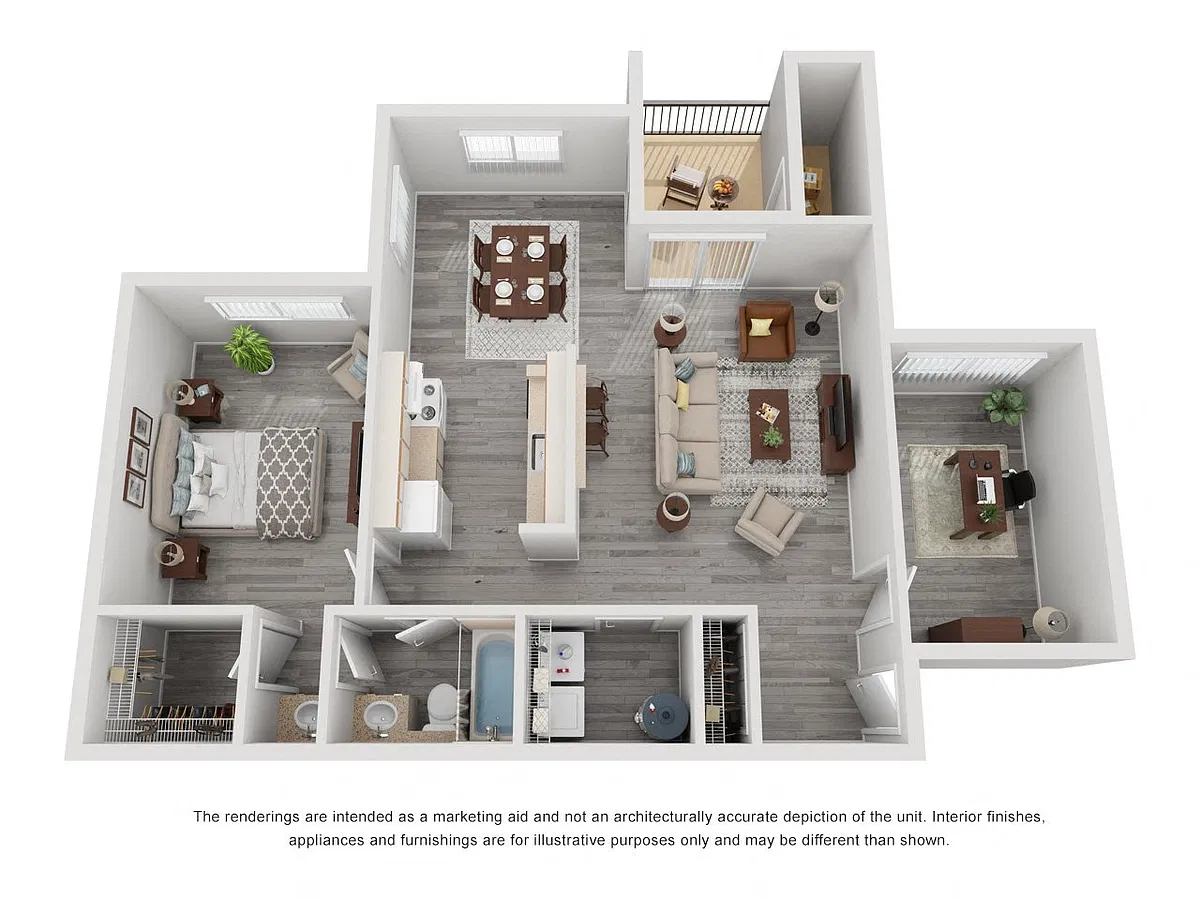 Floor plan Model A2 W/ DEN