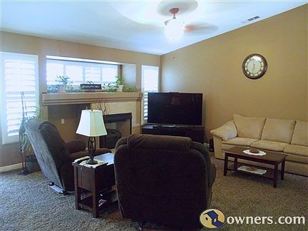 living room with fireplace