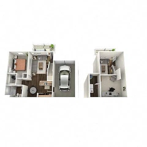 Floor plan A2 (Townhome with Loft)