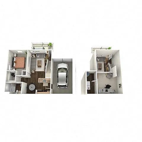 Floor plan A2 (Townhome with Loft)