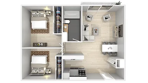Floor plan Two Bedroom
