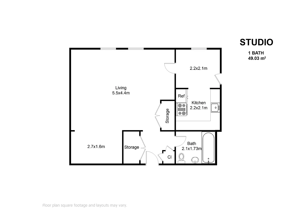 Floor plan Studio