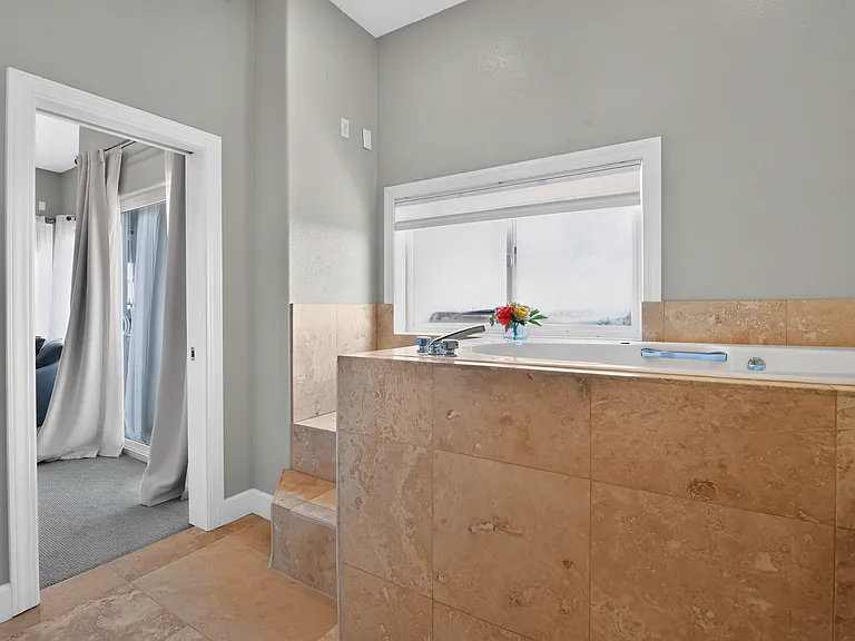 Large soaking tub