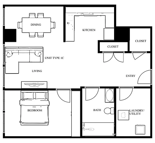 Floor plan 1C