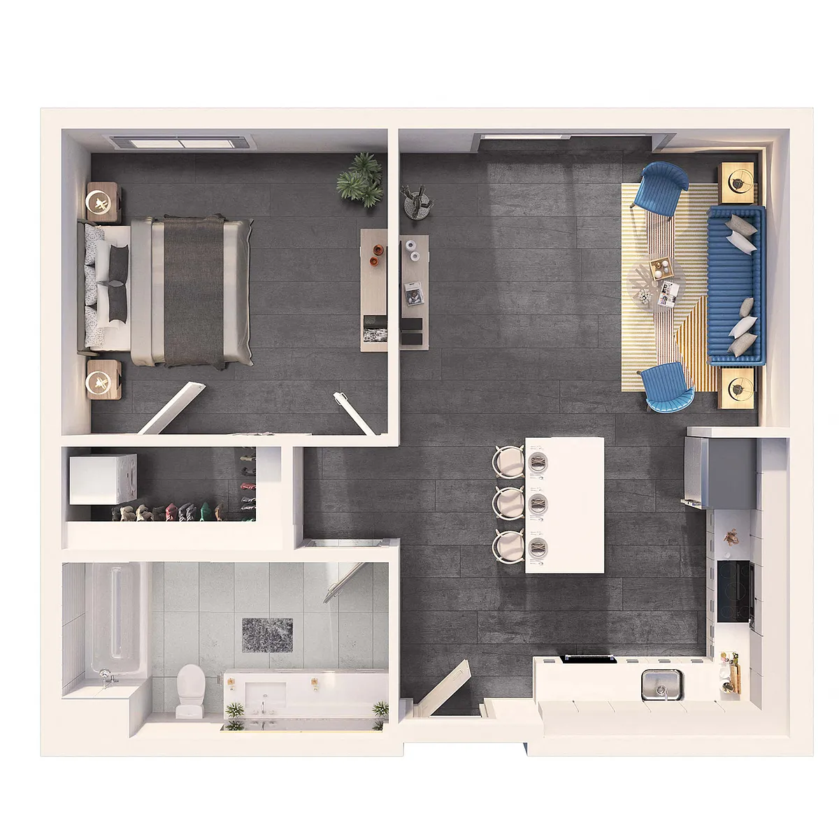 Floor plan 1 Bedroom Standard