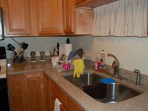 Granite Countertops. Stainless steel undermount sink. 
