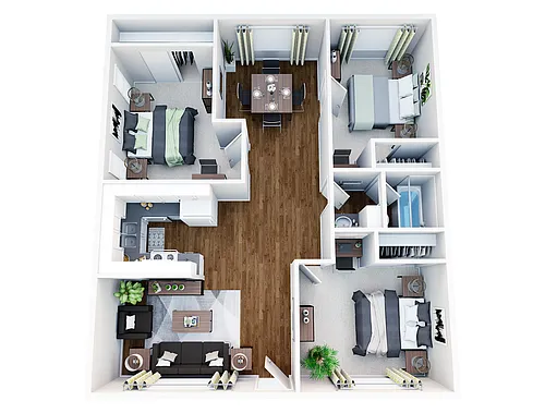 Floor plan 3X15F
