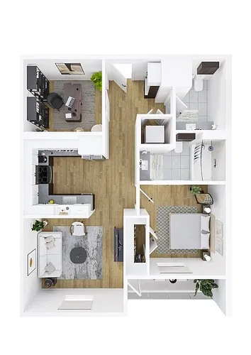 Floor plan 1x1.5 Den A