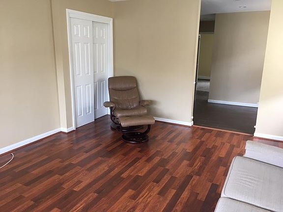 Detail of living room with new flooring
