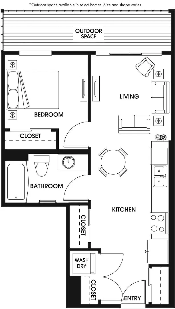 Floor plan A1 One Bed