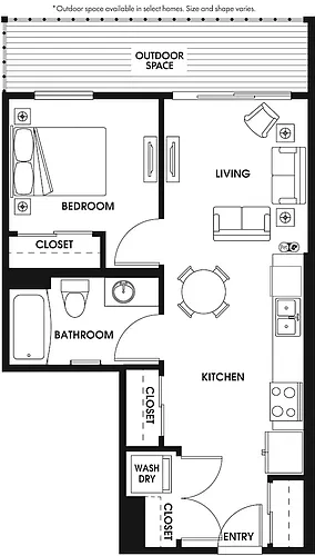 Floor plan A1 One Bed