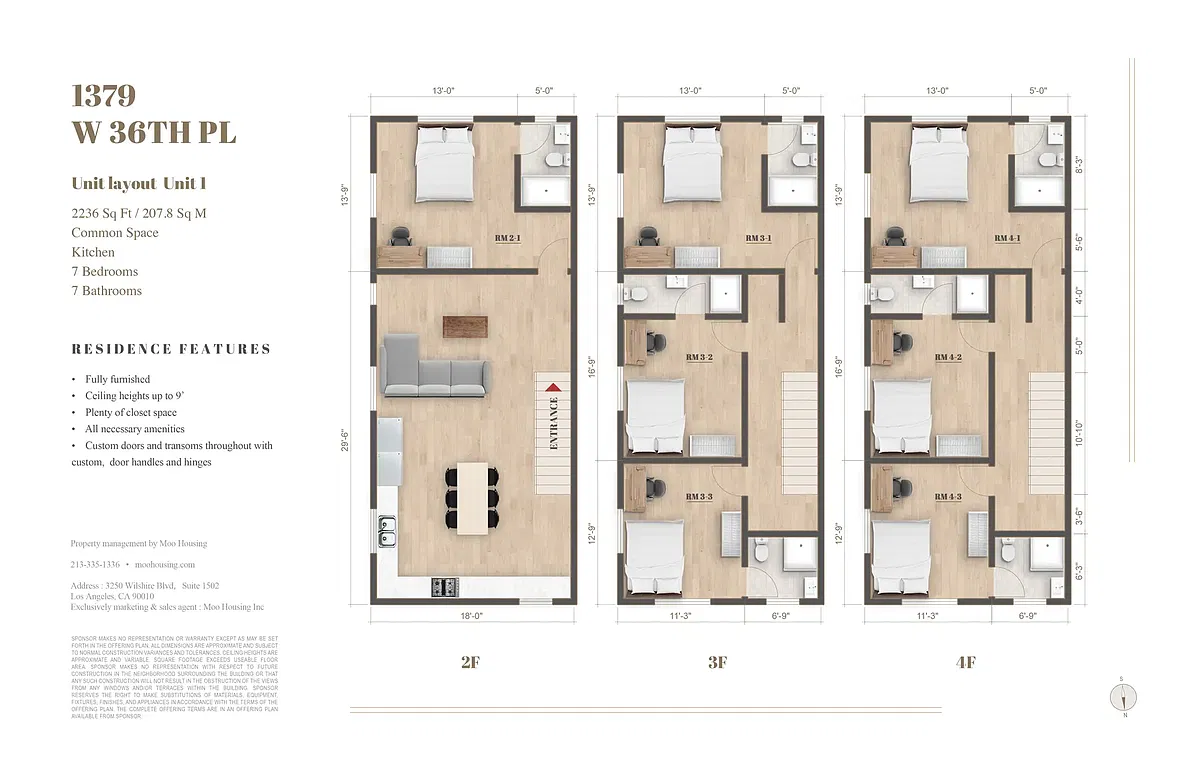 Floor plan Private Room 1379 W 36th Pl 7b7b