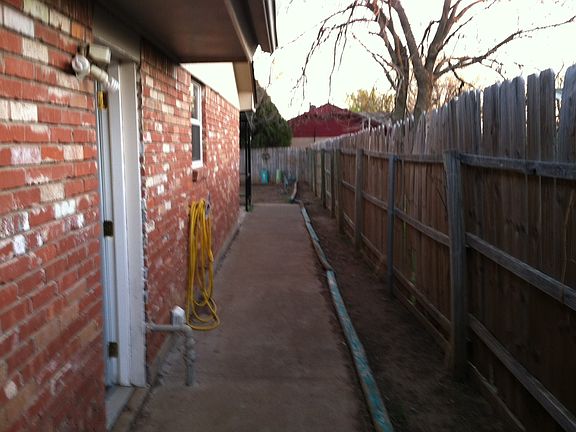 Side view, garage access