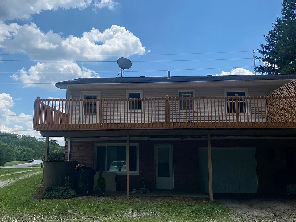 deck, attached garage