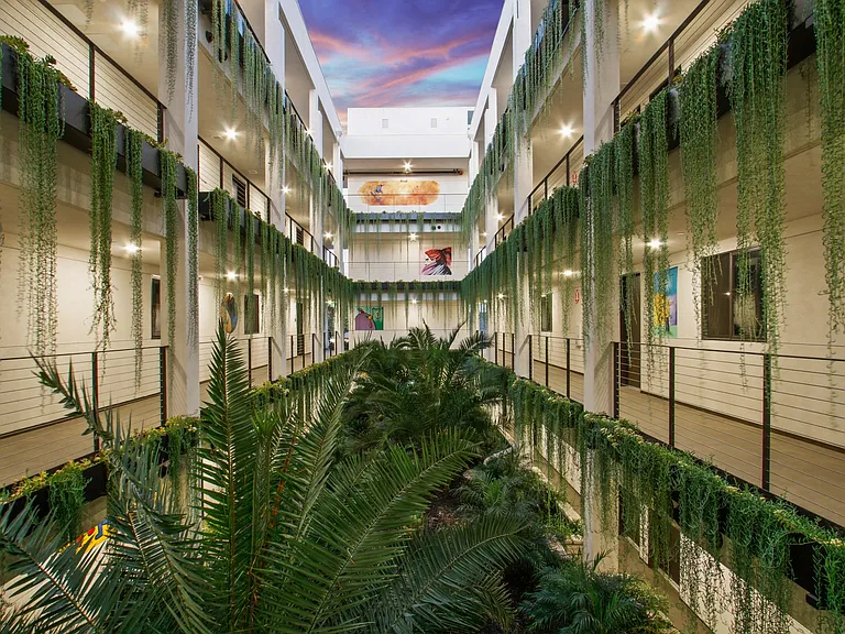 Courtyard With Lush Landscaping