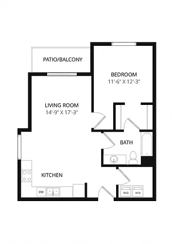Floor plan 1x1 Billings