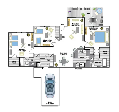 Floor plan Corsican Deluxe Villa