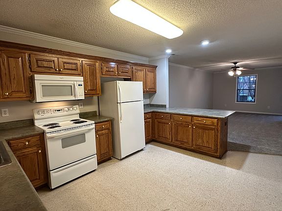 The townhouse apartment features an open-concept design.