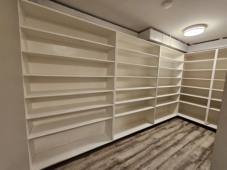 Storage in basement