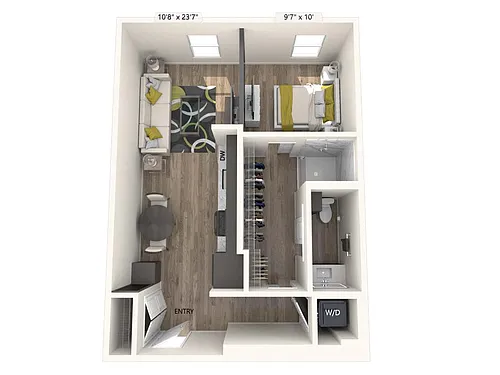 Floor plan AM3V-Upgrade-663sf