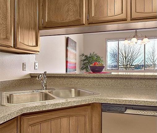 Brand-new sink and pull-out faucet just installed