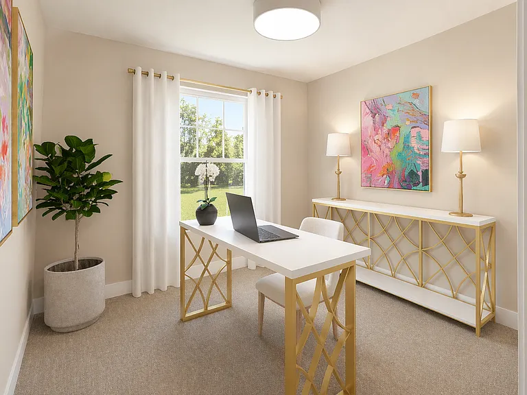 Versatile flex space, idea for a second bedroom, office, or reading room.