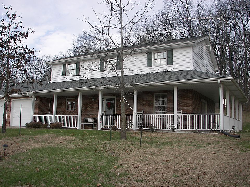 Front view with porch