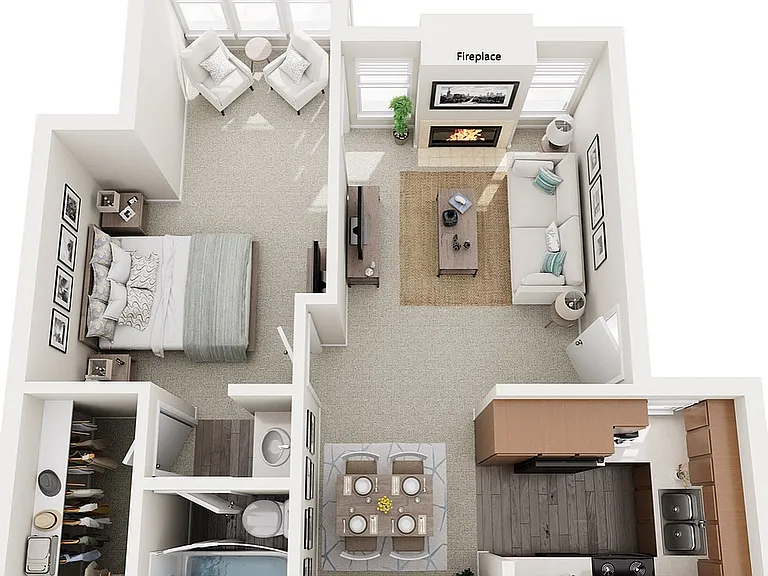 One Bedroom, One Bathroom, Sunroom, 665 sqft. One Bedroom, One Bathroom, Sunroom, 665 sqft.