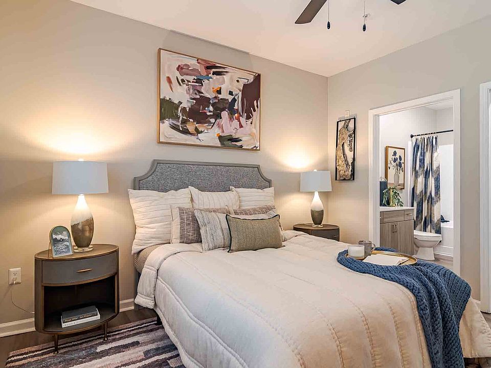 Cozy bedroom with ensuite bathroom and walk-in closet.