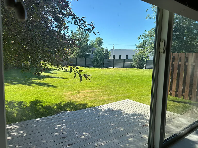 Private deck and privacy fence