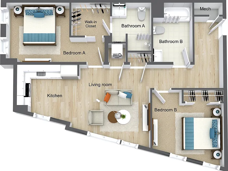2 Bedroom 2 Bathroom 2 Bedroom 2 Bathroom