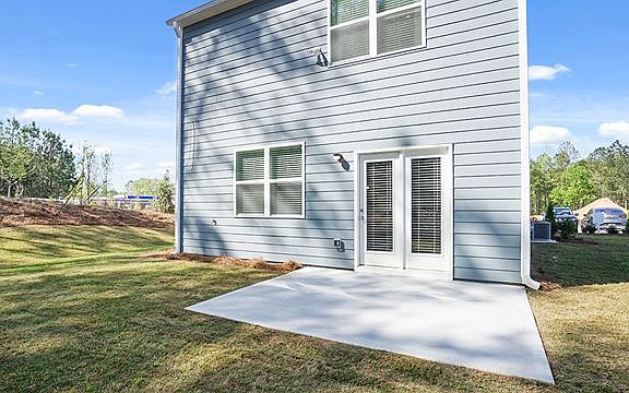 Depiction of the patio backyard area